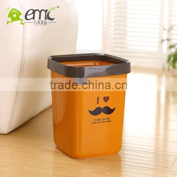 Emc Plastic Trash Waste Bins, 18L Square Shape Plastic Trash Bins photo-3