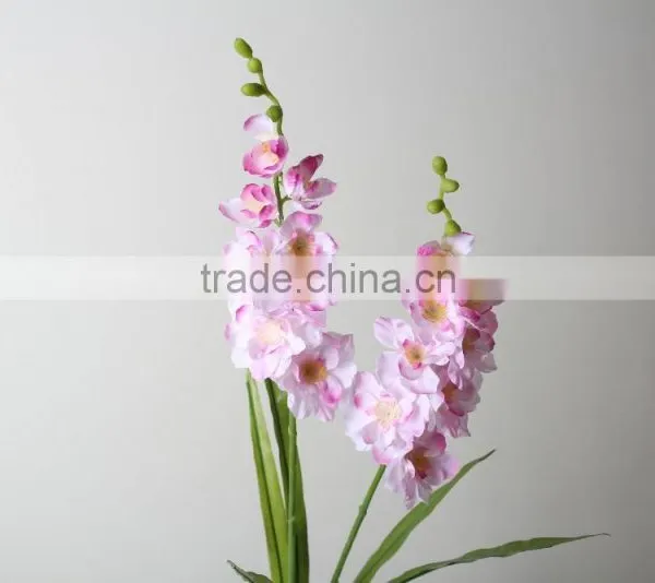 Two Branches Handmake Artificial Fabric Orcihd for Decoration photo-3