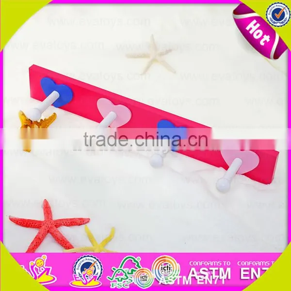 Wholesale Eco-friendly Wooden Kids Coat Hook Convenience Wooden Kids Coat Hook High Quality Wooden Kids Coat Hook W09B021 photo-2