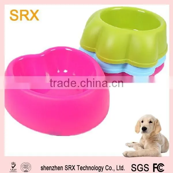 Custom Heart Shape Plastic Disposable Pet Bowl Colorful Dog Silicone Bowl photo-2