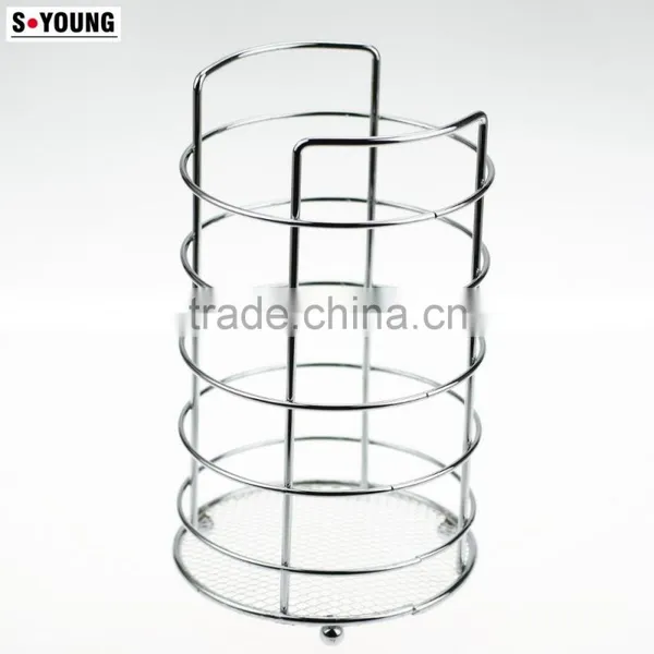 43004 Steel Wire Sink Basket Cutlery Holder Cooking Utensils Storage Kitchen Rack photo-5
