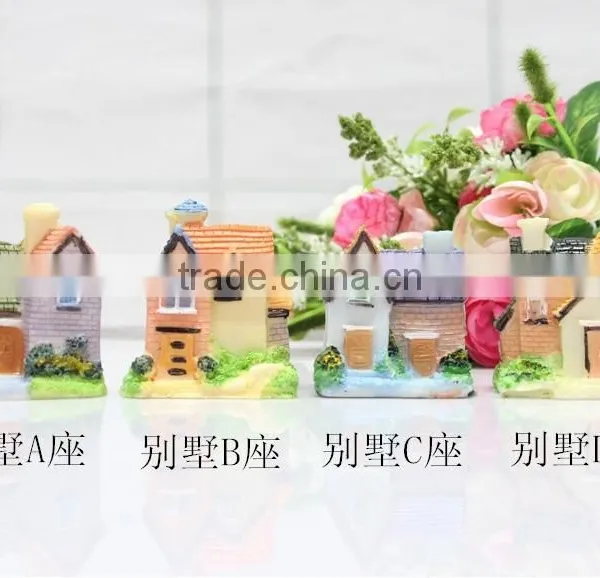Mini CUTE Fashional Resin Decoration, ZAKKA Grocery Micro Landscape Villas Europe Type Resin Home Background Props photo-4