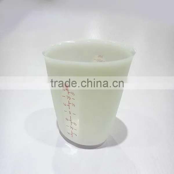 Food grade silicone cup with measurements water cup coffer cup camping cup