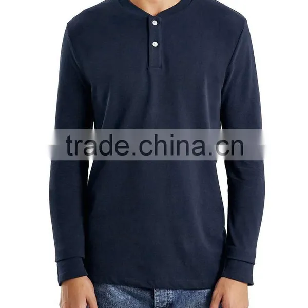 2015 Selected Men Navy Long Sleeves t Shirts Custom Design Full Sleeve t Shirt Wholesale photo-5