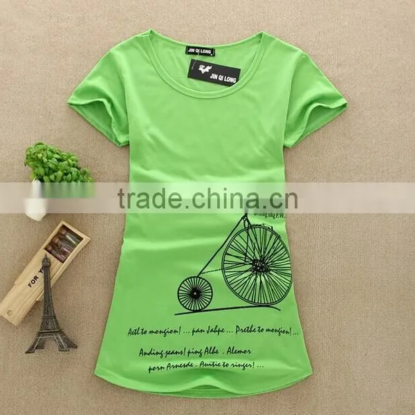 2015 Summer t Shirt Women Short Sleeve O-neck Letter Cotton Black T-shirt Long Tops Plus Size Tees Camisetas Mujer Tshirt photo-4