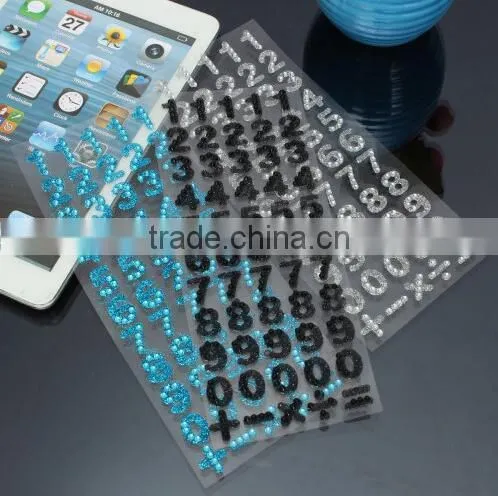 Diy Monogram Acrylic Rhinestone Alphabet Letter Sticker Decorative Sticker photo-5