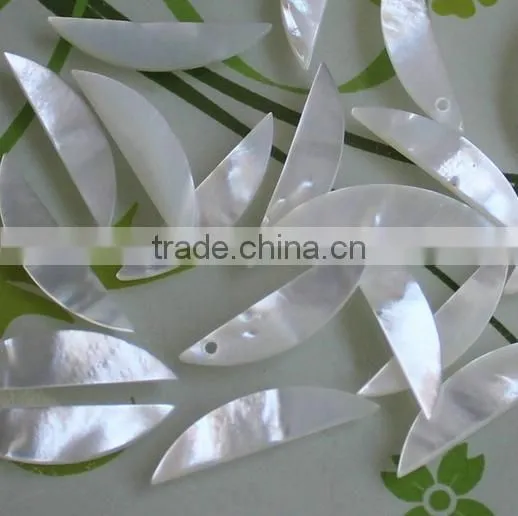 Natural Semi Round Shape Whtie Pearl Shell Charms Diy White Pearl Shell Sticker Pendant Wholesale Jewelry Accessories photo-3