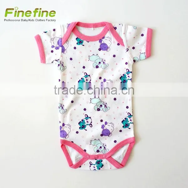 Latest Plain Organic Feather Baby Romper Blank Baby Clothes photo-4