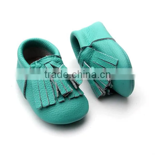 Top Selling Leather Baby Shoes Soft Sole Moccasin Designer Kids Shoes photo-3