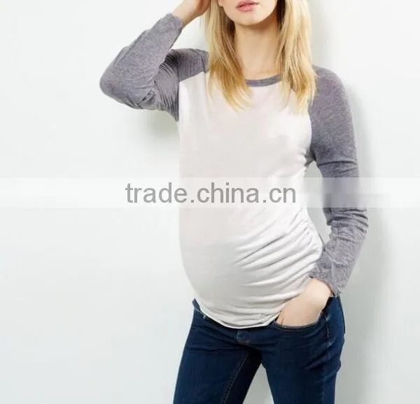 Maternity Clothes Pregnant Women Raglan Sleeve T-shirt photo-2