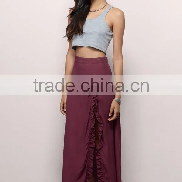 Latest Elegant Design Classic Ruffles Skirt/long Maxi Women Dress Wholesale photo-3