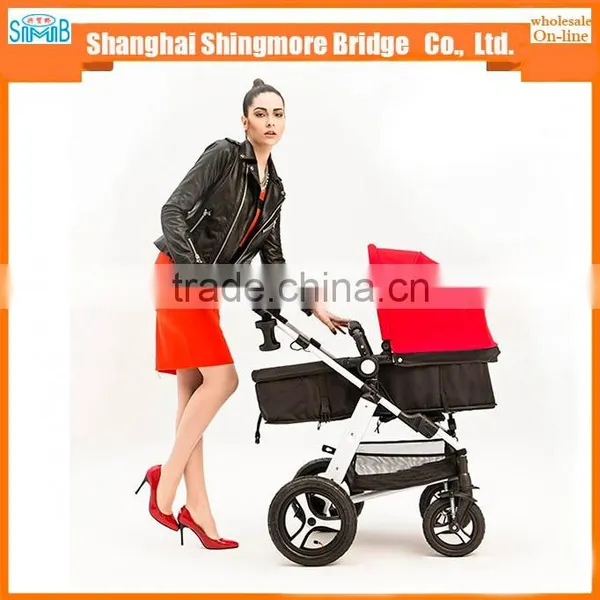 China Baby Stroller Manufacturer Best Price Wholesale Luxury Aluminum Alloy Frame Baby Stroller 3 in 1 photo-2