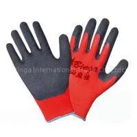 Black Latex Coated 13G Polyester Safety Glove