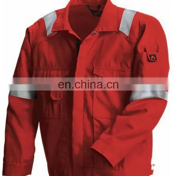 OEM New Style 100%cotton Mens Fire Retardant Work Jacket for Industrial photo-4