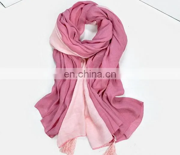 Cotton Candy Color Tassels Scarf Cotton Fringe Solid Scarves Female Fashion Accesseries photo-6