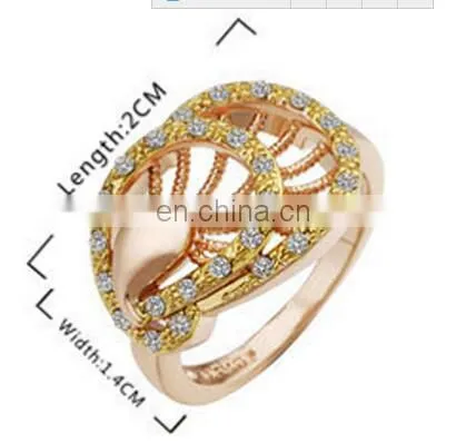 2017 Peacock Rings Rose Gold Platinum Plated Top Genuine Austrian Crystals Fashion Women Wedding Bridal Party Jewelry photo-4