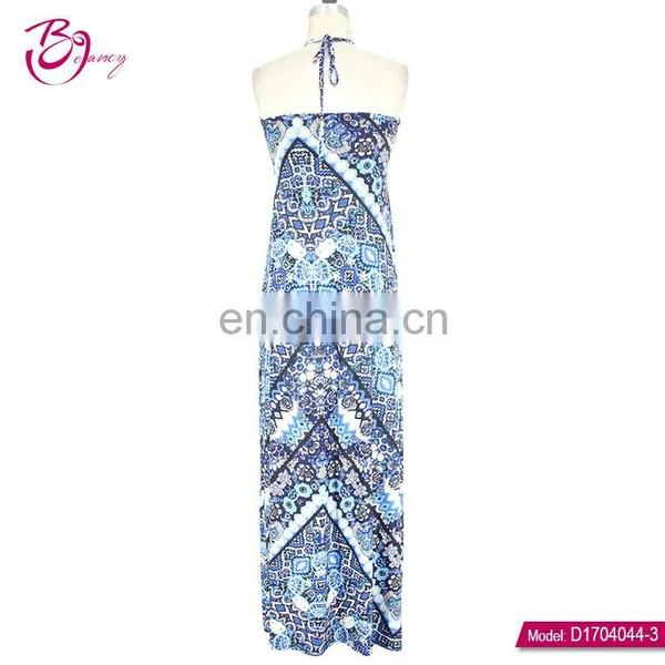 Polyester Bandeau Style High Quality One Piece Lady Frock Dress photo-2