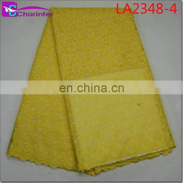 High Quality Sale Well African Swiss Big Voile Lace Fabircs LA2348 photo-5