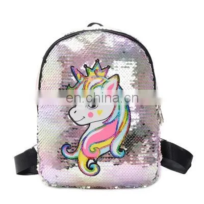 Glitter Backpack Unicorn Kids Girls Boys Sequin Backpacks Knapsack School Bag Teenage Rucksack Kindergarten Travel Bags photo-4