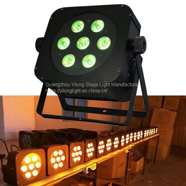 Google RGBWA+UV 6in1 Slim Uplighting Flat Led Par American dj Light photo-2