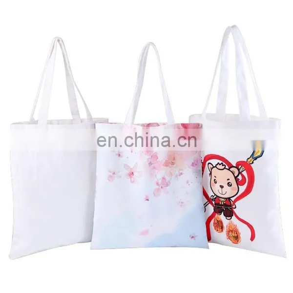 Wholesale 100% Cotton Female Handbag Solid Canvas Weekender Tote Bags Custom Printed Logo photo-2