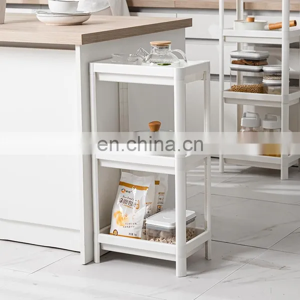 3-tier Kitchen Bathroom Rolling Cart Trolley Hand Food Carts Truck Trolley Storage Organizer Wheel Plastic Utility Craft Cart photo-5