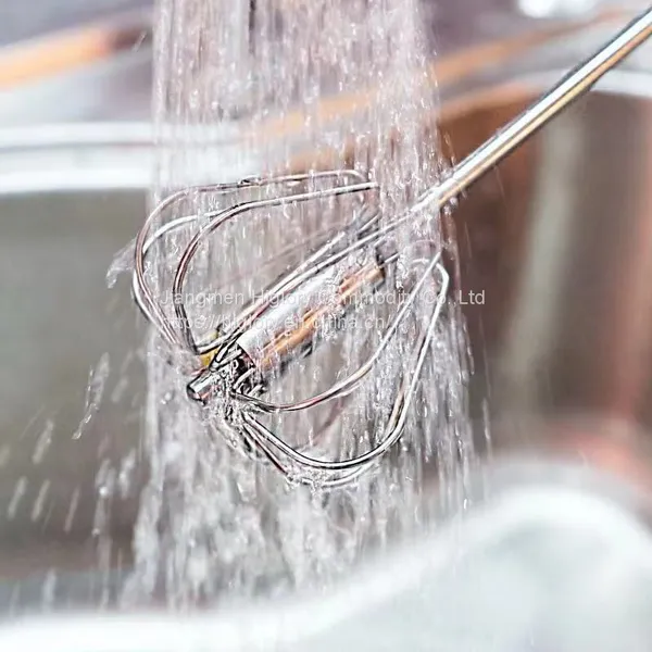 Stainless Steel Baking Tools Self Rotating Mixer Milk Whiskers Milk  Frother Egg Whisk for Kitchen Utilities photo-5
