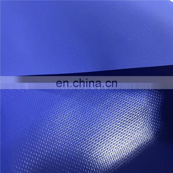 Fire Retardant Blue 100% Polyester Flame Retardant 18oz Matte Pvc Coated Wax Canvas Tarpaulin in Roll photo-3