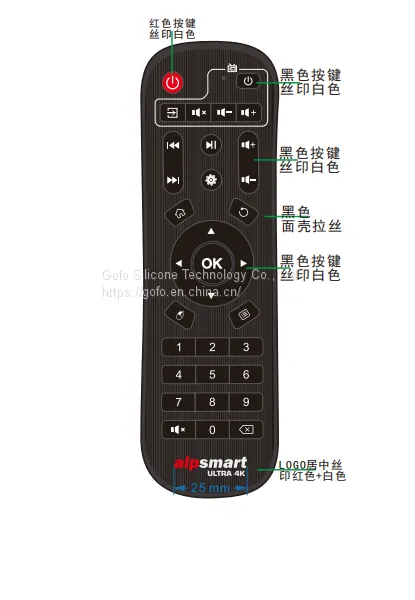 Manufacturer Custom Made Silicone Button For TV Remote Control Wholesale