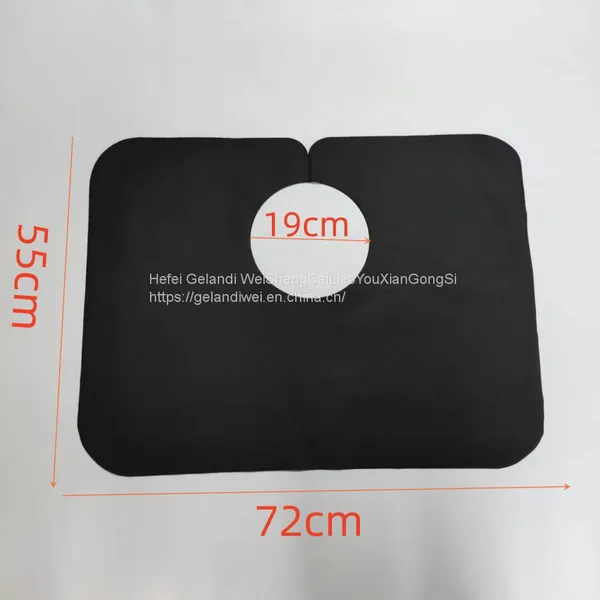 Disposable Non-woven Black Barber Bib Hair Tools Dyed Hair Wai Cloth Waterproof Dustproof Thickening photo-3