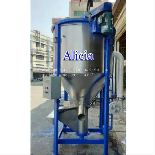 Helical Circular Plastic Pellet Mixer Machine Vertical Blender Plastic Mixer With Drying