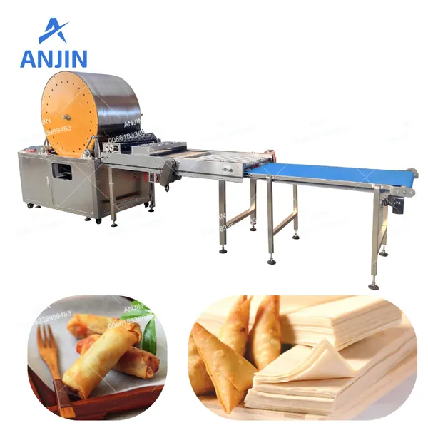 Automatic Spring Roll Sheet Making Machine Samosa Sheets Production Line AJ-5029