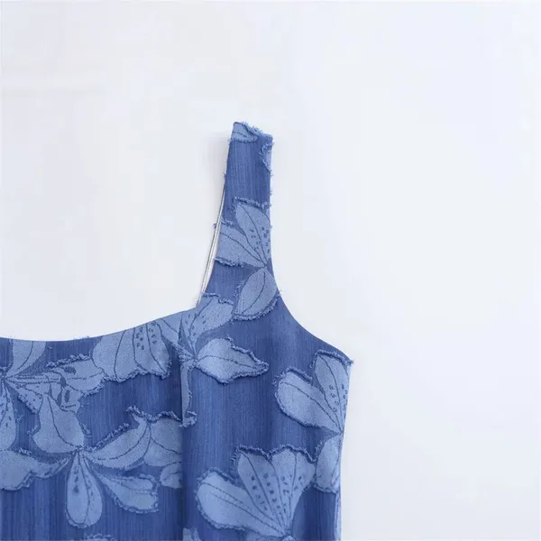 Spring New Dress, Women's Print, Slim Fit and Slimming, Casual Suspender Design, Niche and Versatile photo-4