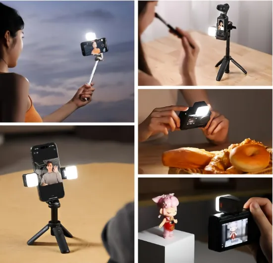 Magnetic Mini Cube Light LED Video Light Action Camera Accessories for DJI Osmo Pocket With Detachable Soft Diffuser photo-2
