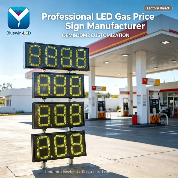 Custom Brightness IP65 Waterproof Outdoor LED Gasoline Gas Price Sign with SDK Function for Diesel Regular Premium Fuel Types