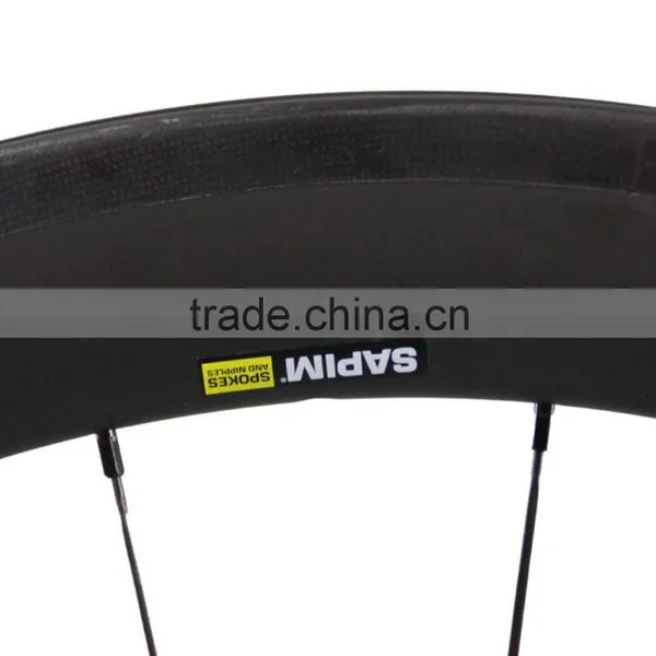 2016 New Carbon Road Bike Wheels 56mm U Shape Clincher Tubeless Ready 25mm Width Road Wheels China photo-2