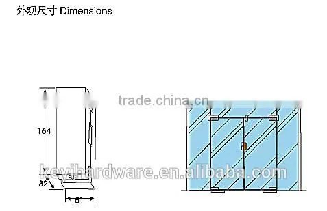 Stainless Steel Glass Door Patch Fitting/glass Door Clamp in China(V-80) photo-2