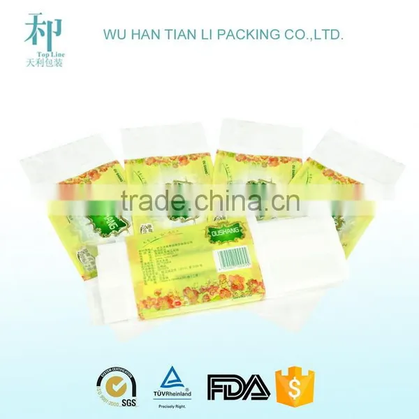 2015 New Design Facial Tissue Paper Packaging Plastic Bags