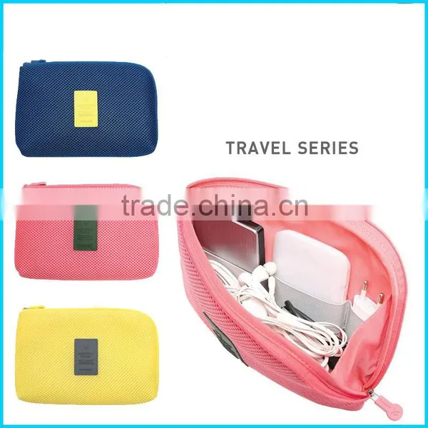 New Waterproof Nylon Digital Accessories Organizer Package Bag for Phone Charge USB and Earphone