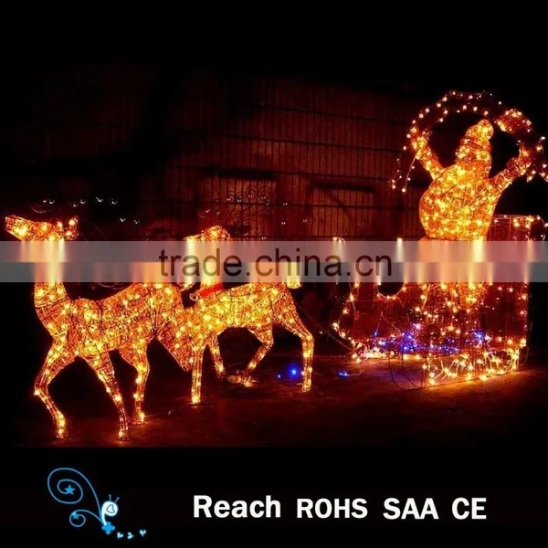 Warm Lighted 3D Christmas Deer Car, Antique Model Car,christmas Decoration Supplies
