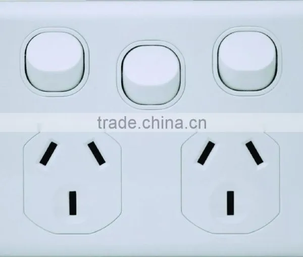 Australia Standard 10A 3 Gang 3pin Electric Wall Switch Socket