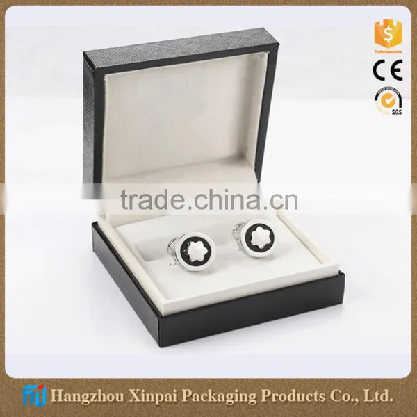Black Hard Paper Cufflink Gift Box photo-2