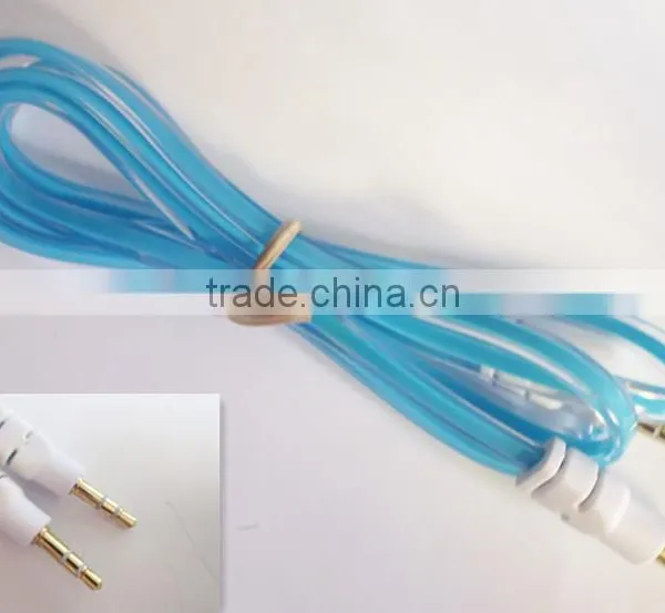 DC3.5 Dual Color Transparent AUX Cable /6 Colors photo-3