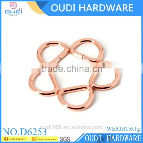 Rose Gold New Fashion Metal D Ring for Handbags, D-ring, D Buckle for Bags, Bag Hardware photo-4