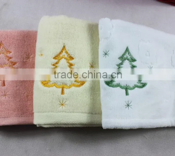 Cotton Christmas Machine Embroidery Design Fancy Hand Towels photo-4