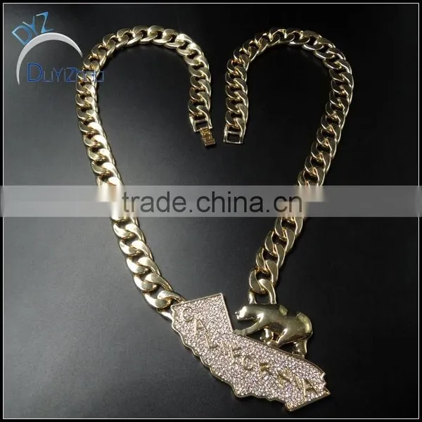 Latest Hip Hop Men's Necklace, Iced Out Cuban Pendant Necklace photo-2