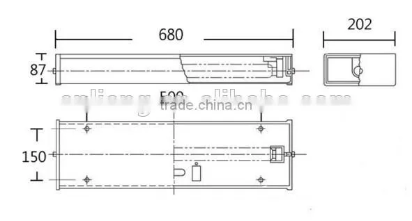 Marine Fluorescent Led 2 Feet 12V Led Wall Mounted Surface Ceiling Light photo-2