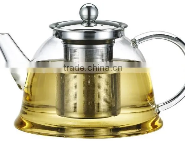 1200ml Hot Selling Borosilicate Glass Tea Pot With Stainless Steel Infuser Tea Pitcher Teapot photo-5