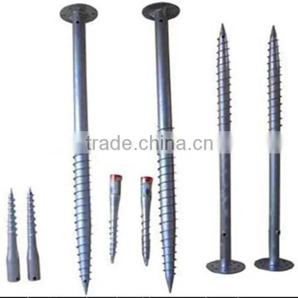 Hot Galvanized Ground Screw Piles,Spiral Piles,fence Posts for Sale