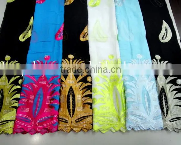 African Muslim Scarf for Women/embroidered Silk Scarf/shawl Scarf photo-2